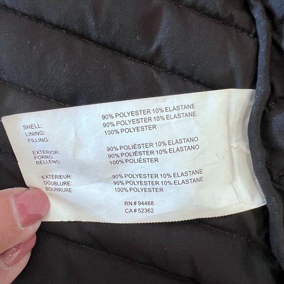 Nautica Womens Red Quilted Puffer Jacket With Black Accents & Zip Front Closure - Picture 9 of 12